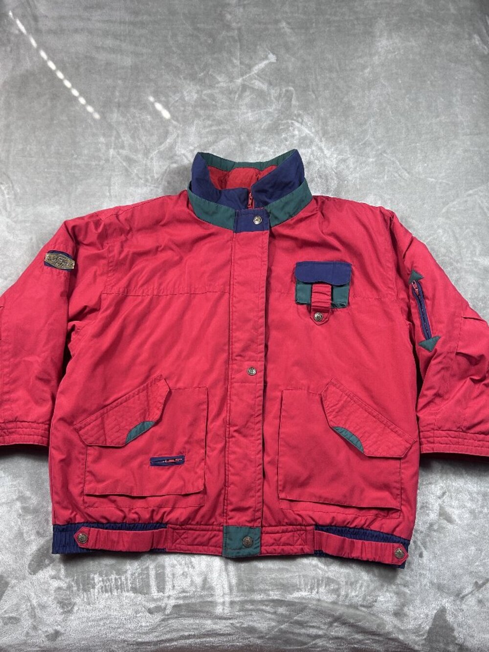 Vintage Mulberry Street Jacket Men's 3XL Red Big Boxy 90s Streetwear Lined Coat